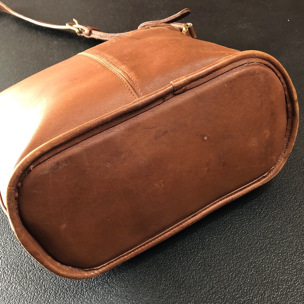 Vintage Coach Bleeker Feeder Bucket Bag British Tan Crossbody Shoulder - Picture 7 of 15